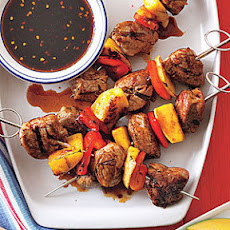 Pork-Mango Kebabs with Chili Lime Glaze