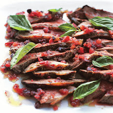 Grilled Butterflied Leg of Lamb with Tomato-Fennel Vinaigrette