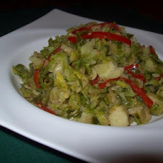 Garlicky Brussels Sprouts Saute