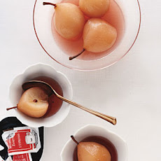 Champagne-Poached Pears