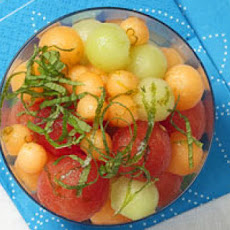 Melon Salad with Lime-Ginger Syrup