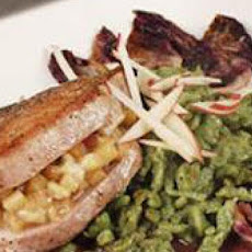 Gorgonzola and Apple Pork Chops