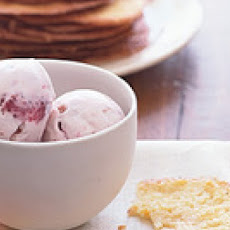 Orange Cookies with Strawberry Ice Cream