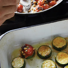 Zucchini Rounds with Roasted Tomatoes