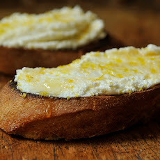Bruschetta with Ricotta, Honey and Lemon Zest