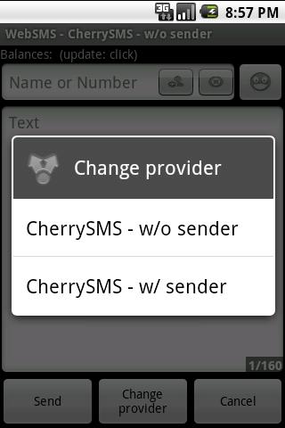 WebSMS: Cherry-SMS Connector