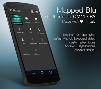 How to download Mapped Blue - CM11/PA Theme 1.5 unlimited apk for laptop