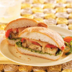 Grilled Veggie Sandwiches with Cilantro Pesto Recipe