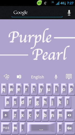 GO Keyboard Purple Pearl