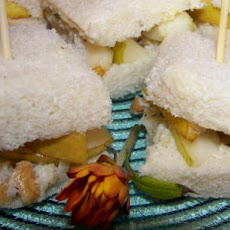 Stilton, Pear and Walnut Tea Sandwiches