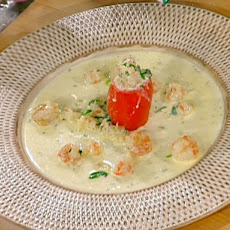 Creamy Herbed Rock Shrimp in Roasted Tomatoes