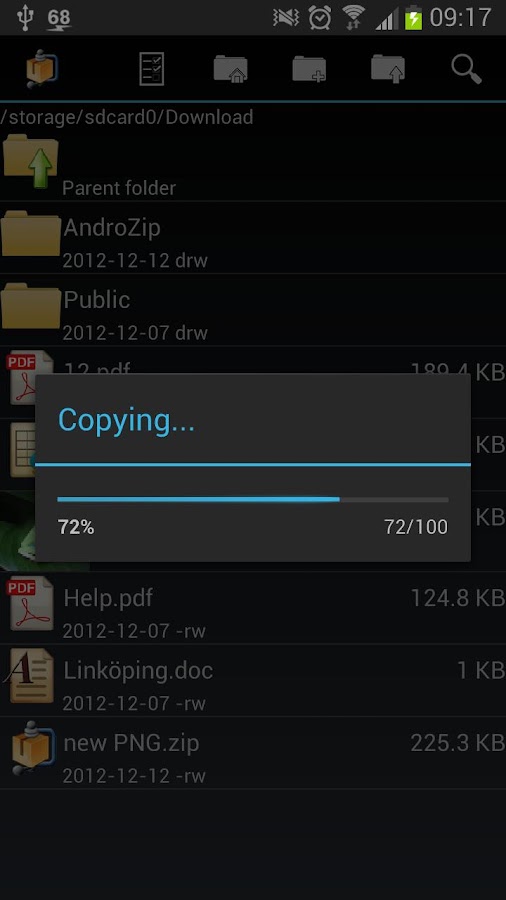    AndroZip™ PRO File Manager- screenshot  