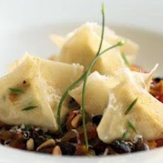 Goat Cheese Ravioli with Bell Peppers and Brown Butter