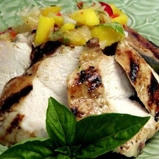 Grilled Chicken Breast with Spicy Pineapple Mango Salsa