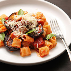 Sicilian-Style Pasta with Eggplant, Tomatoes, and Ricotta Salata (Pasta Alla Norma)