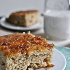 Upside Down Caramelized Banana Bread Skillet Cake