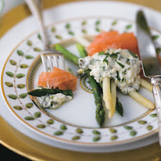 Asparagus with Smoked Salmon and Gribiche Sauce