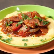 Spanish Chicken Stew with Manchego Polenta
