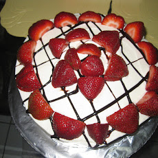 Traditional German Obst Kuchen - Fresh Fruit Flan (Sponge Cake)