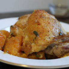 Pan-Cooked Chicken Thighs with Butternut Squash