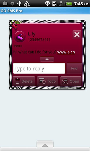 【免費個人化App】GO SMS THEME/CherryZebra1-APP點子