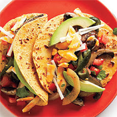 Grilled Portobello and Poblano Tacos with Pico de Gallo