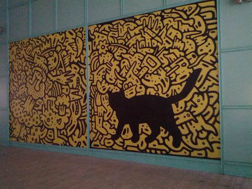 Cat and Yellow Background