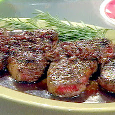 Strip Steak with Rosemary Red Wine Sauce