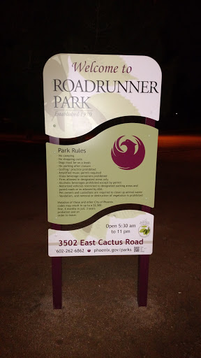 Roadrunner Park Baseball Sign