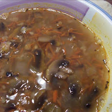 Mushroom Brown Rice Soup