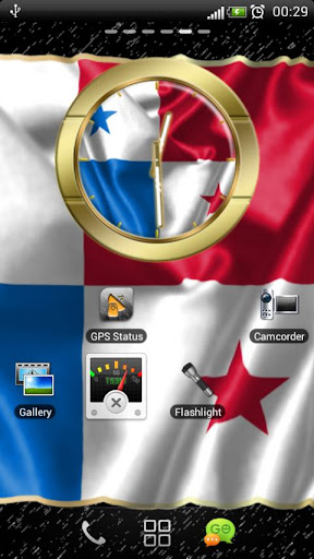 Panama flag clocks