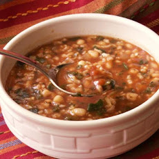 Crock Pot Savory Bean and Spinach Soup