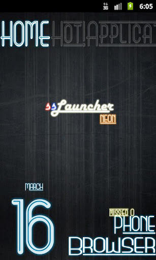 Neon Blue Theme for ssLauncher