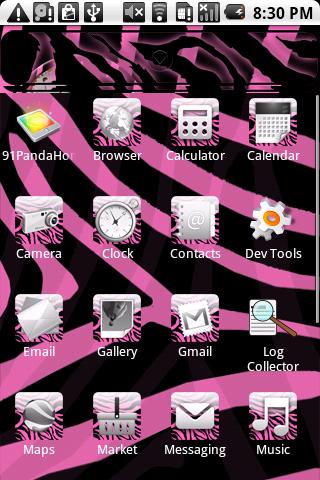 【免費個人化App】Zebra Print Pink Theme HD-APP點子