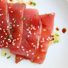 Sashimi with Soy Sauce, Sesame Seeds, and Chives Recipe