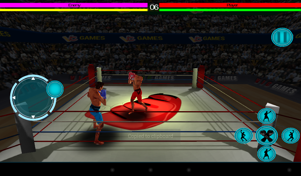 Android application 3D boxing game screenshort
