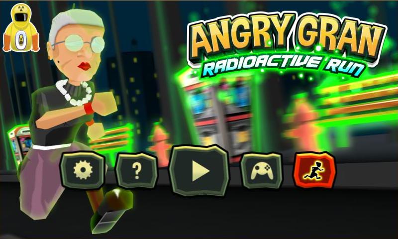 Android application Angry Gran RadioActive Run screenshort