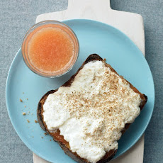 Broiled Apricot and Cheese Toast