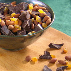 Dark Chocolate with Golden Raisins and Toasted Almonds