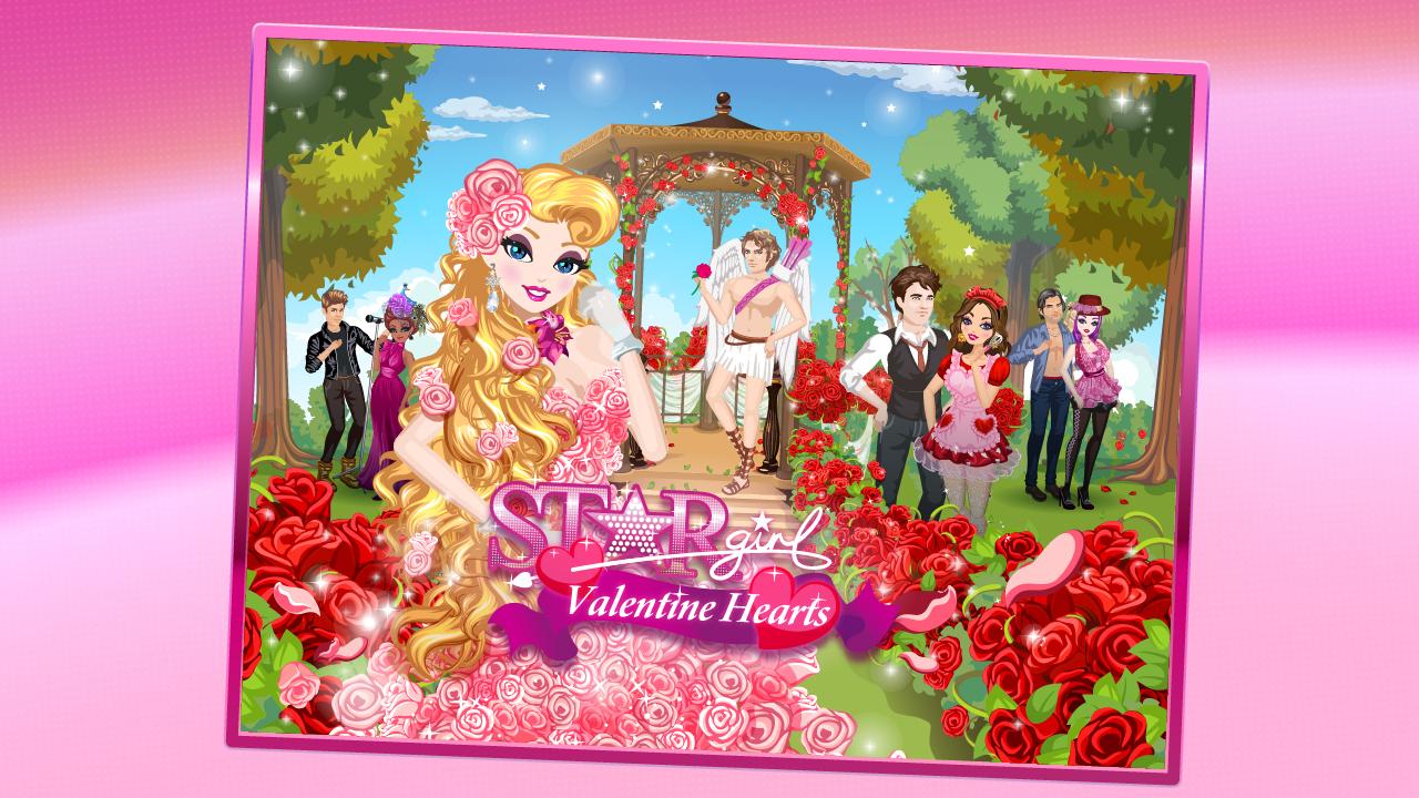 Android application Star Girl: Valentine Hearts screenshort