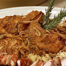Braised Rabbit with Cracked Olives