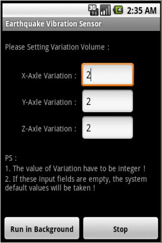 Earthquake Vibration Sensor