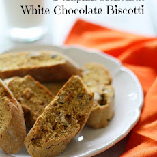 Pumpkin Hazelnut White Chocolate Biscotti