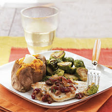 Seared Turkey Cutlets with Cranberry—Caramelized Onion Salsa