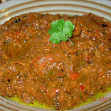 Spicy Aubergine (Eggplant) and Red Pepper Tapenade - Dip