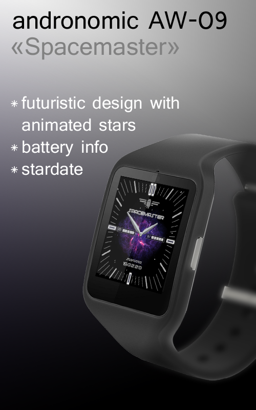 Android application Spacemaster Watch Face AW-09 screenshort