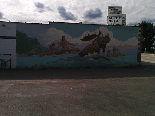 Native American Moose Mural
