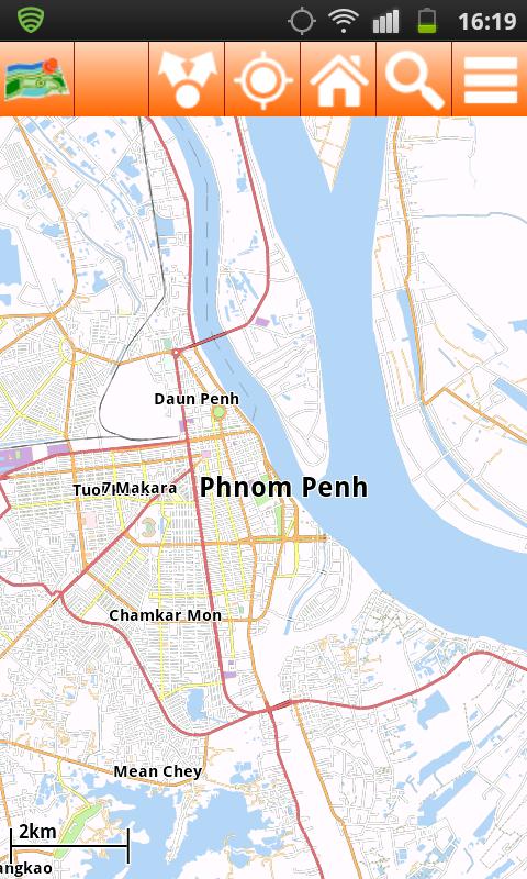 Android application Cambodia Offline mappa Map screenshort