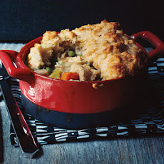 Turkey Potpie with Cheddar Biscuit Crust