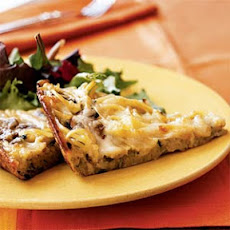 Frittata with Mushrooms, Linguine, and Basil